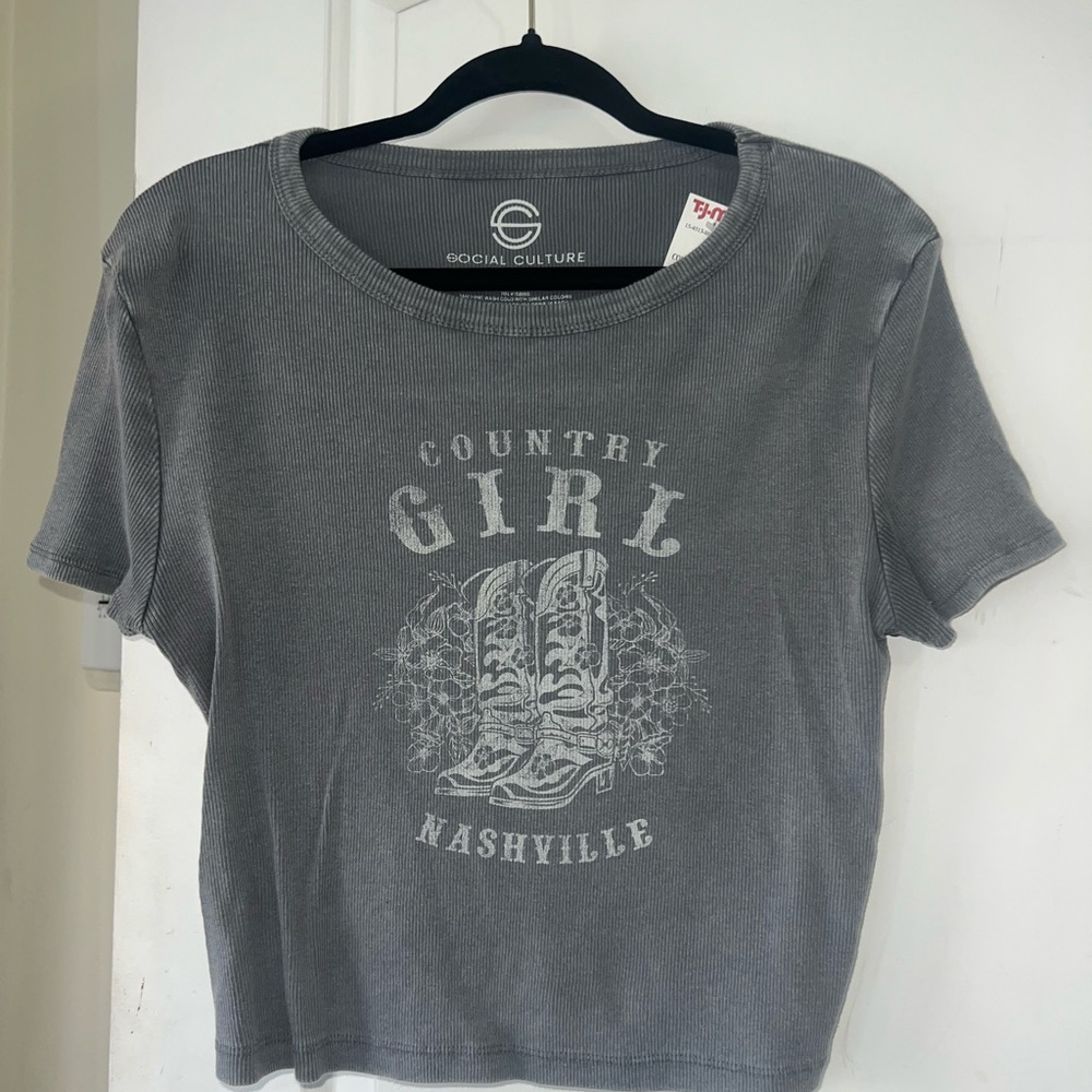 Gray Nashville Cotton T-Shirt